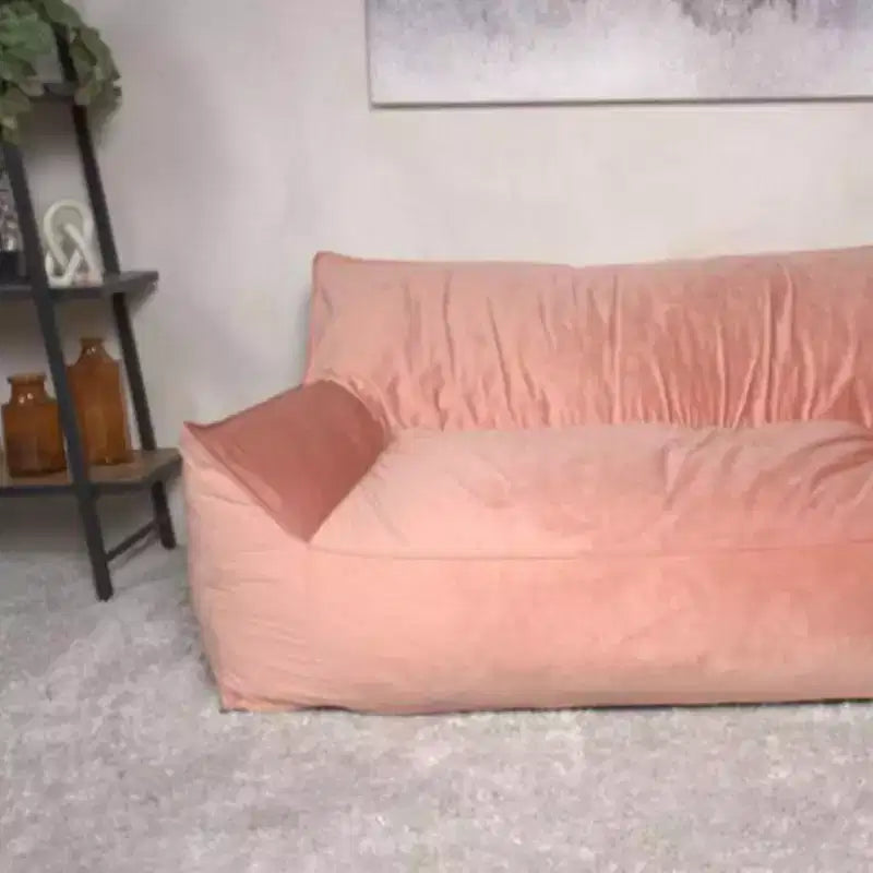 Pouf géant en chenille, grand fauteuil de sol avec accoudoirs pour une relaxation totale, chaise longue confortable pour le salon ou la chambre