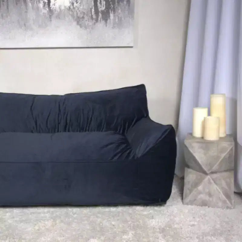 Pouf géant en chenille, grand fauteuil de sol avec accoudoirs pour une relaxation totale, chaise longue confortable pour le salon ou la chambre