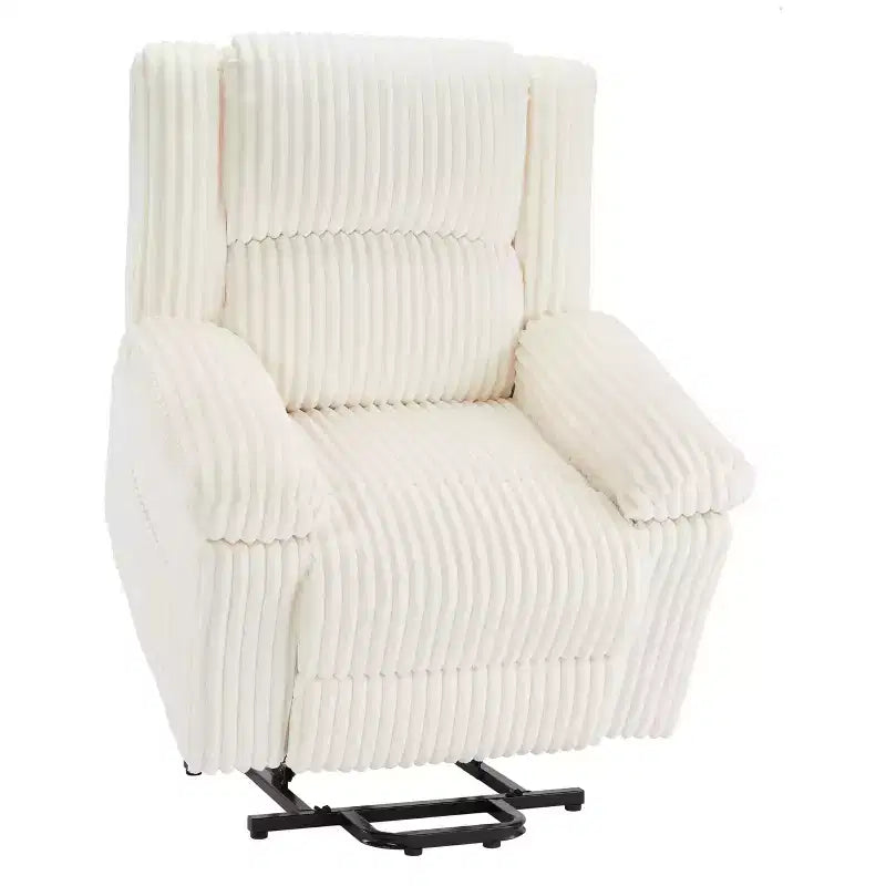 Fauteuil inclinable releveur électrique - Fonction chaleur et massage, Fauteuil releveur électrique avec positions réglables, Tissu polyester doux et Rembourrage intégral en éponge